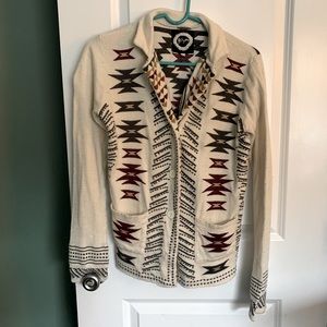 tribal print sweater